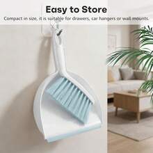 NACENA Handheld Dustpan And Broom Set – Mini Compact Brush Combo For Desktop, Sofa, Car & Kitchen Crumbs Small Cleaning Tool With Stiff Bristles, Blue - 藍色-1 - 查看 6