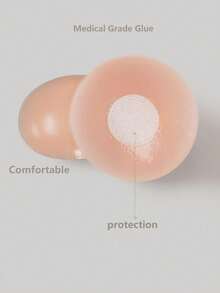 2/6/12pcs Reusable Silicone Invisible Nipple Covers, Women Portable Breast Petals Set With Travel Storage Box, Essential For Summer - Multicolor - View 4