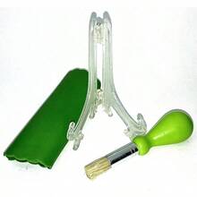 , All - In - One Premium Ceramic Garlic Grater Plate 4 - Piece Set - Green Chili Design, - Garlic, Ginger, Chocolate, And More! - Comes With 5.25 Inch Plate, Peeler, Brush, And Stand - Ớt xanh - Xem 8