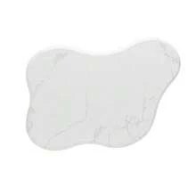 Cloud-Shaped Coffee Table With A Marble Look, Modern Living Room Table With Rounded Edges, Sturdy Solid Wood Legs, Easy-Care Surface, Ideal For Living Room And Lounge. - White - View 8