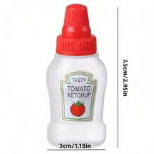 4 chai nhỏ đựng nước sốt, bình đựng nước chấm salad, chai nhựa đựng gia vị dạng bóp. - Nhiều màu - Xem 2