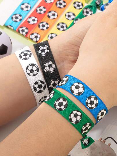 10 chiếc vòng đeo tay thể thao World Cup, phụ kiện tiệc bóng đá, vòng đeo tay kỷ niệm World Cup, băng đô in hình bóng đá, băng đô cài tóc, vòng tay thể thao, vòng đeo tay cổ vũ World Cup, phụ kiện vòng đeo tay khán giả World Cup, đồ trang trí cổ tay, có nút thắt điều chỉnh được kích thước, đồ trang trí tiệc theo chủ đề thể thao.