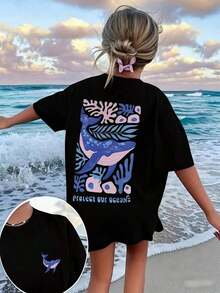 Plus Size T-Shirts - Black - View 6