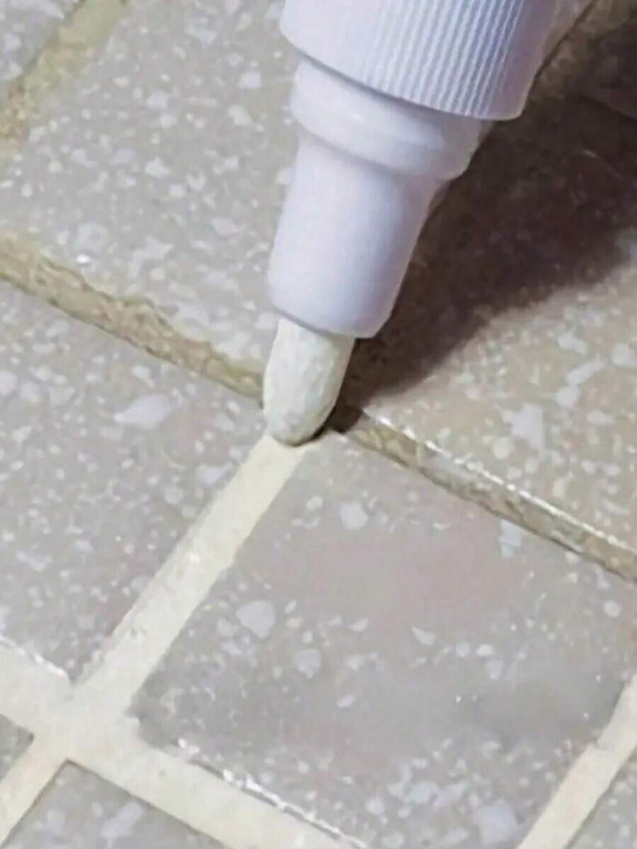 防水速干瓷砖填缝笔，配有替换笔尖，墙面填缝笔，防霉装饰填缝笔，适用于瓷砖、地板、浴室，瓷砖修补工具，家居装饰填缝笔，瓷砖笔，填缝笔，水泥接缝装饰笔，圣诞新年节日家居装饰笔，壁画装饰笔