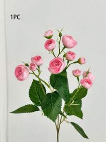 1pc/2pcs 18-Inch 12-Head Camellia Flower Bouquet - Realistic Artificial Flowers For Luxury Home/Hotel Decor, Photography Props, Fade-Resistant Floral Arrangement, Office Desk Centerpiece - Multicolor - View 12