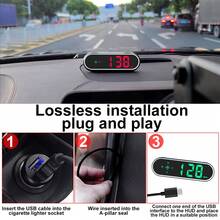 Màn hình hiển thị HUD (Head-Up Display) cho ô tô, đồng hồ tốc độ xe, đồng hồ tốc độ chiếu lên kính chắn gió có chức năng báo động - Cấp nguồn qua USB, giám sát tốc độ xe, phụ kiện bảng điều khiển hiện đại, tương thích với hầu hết các loại xe, phụ kiện ô tô. - A - Xem 7