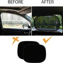 Foldable Car Windshield Sun Shade, Privacy Sunshade Curtain, Black Mesh Sunshade With Suction Cups, Blocks Glare Without Obstructing Vision, Suitable For Napping And Camping - A - View 8