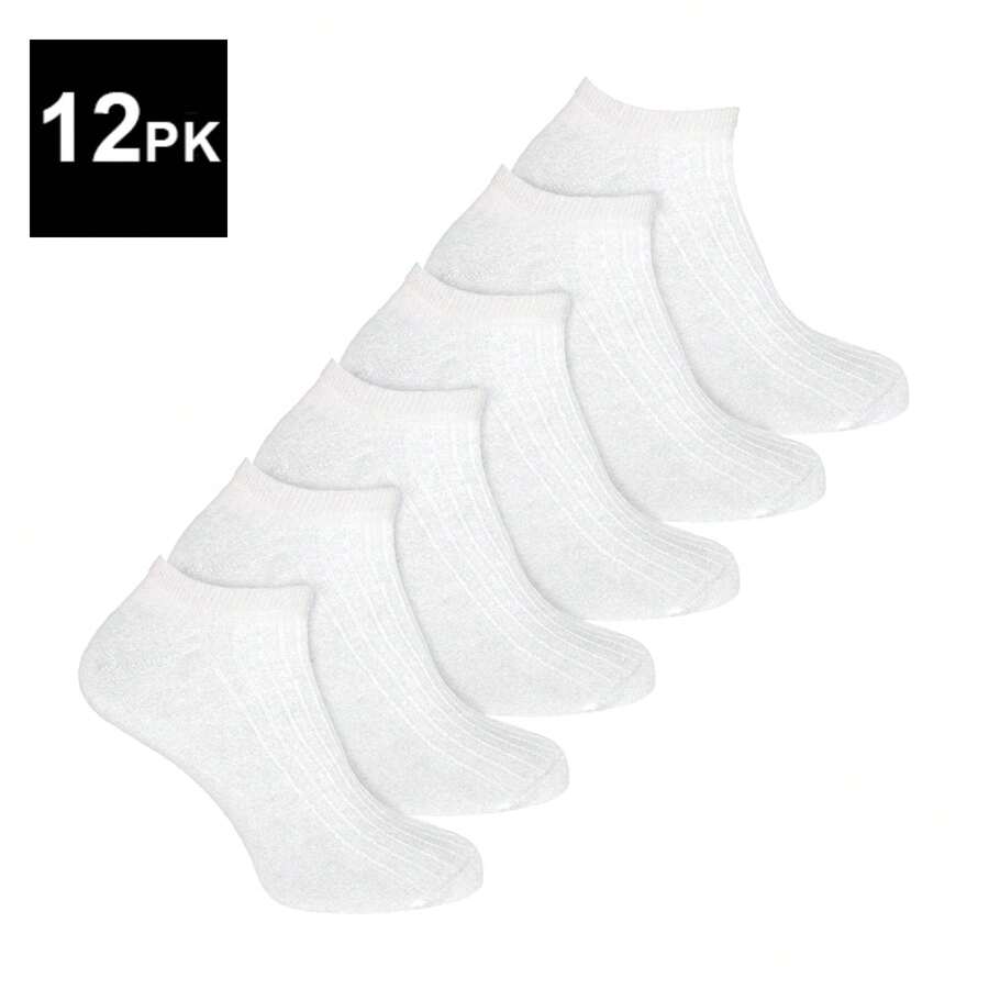 Sock Snob Sock Snob - Men's 100% Cotton Ankle Socks | Breathable No Show Soft Invisible Trainer Socks - White - View 1