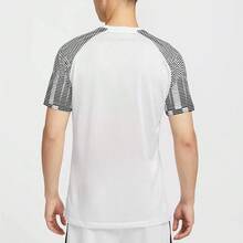 Nike Camiseta de manga corta clásica con empalme, transpirable y ligera Dri-FIT para hombres - Blanco y Negro - Ver 4