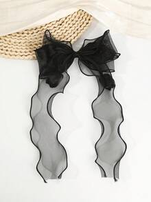 1 chiếc kẹp tóc hình hoa nơ bằng vải organza xinh xắn, phù hợp với kiểu tóc của bé gái trong nhiều dịp khác nhau như kỳ nghỉ và đi học. - Nhiều màu - Xem 9