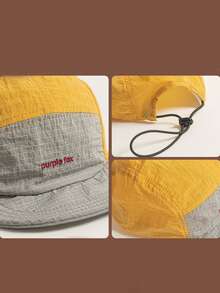 1 pieza Gorra de béisbol de secado rápido para mujeres y hombres, con bloqueo de color, bordada, de ala plana, estilo hip hop, ligera y transpirable, adecuada para actividades al aire libre, vacaciones, viajes, accesorios de vestir y regalos, playa, festival - Multicolor - Ver 3