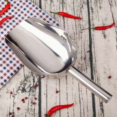 1/2 pezzi Cucchiaio multifunzionale in acciaio inossidabile per cereali - Manico ergonomico, antiruggine, lavabile in lavastoviglie - Utensile da cucina domestica e commerciale, superficie lucida