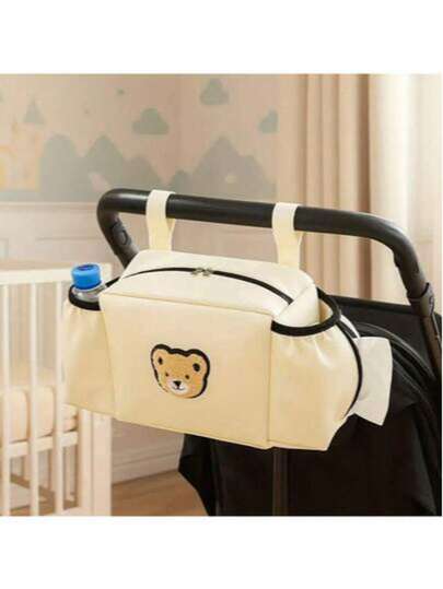 1 pieza Bolsa de almacenamiento colgante para cochecito de bebé, organizador de gran capacidad multifuncional para el carrito de niño