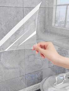 44.96 X 100cm Static Cling Transparent Wall Protector Film, Adhesive-Free, Waterproof And Oil-Proof Plastic Sticker, Easy To Install, Suitable For Kitchen And Home Wall Decor - Multicolor - View 4