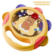 Newborn Hand Drum Toy, Baby Percussion Musical Instrument Hand Drum, Infant Early Education Music Rattle Drum, Baby Auditory Development Toy - Multicolor - View 9