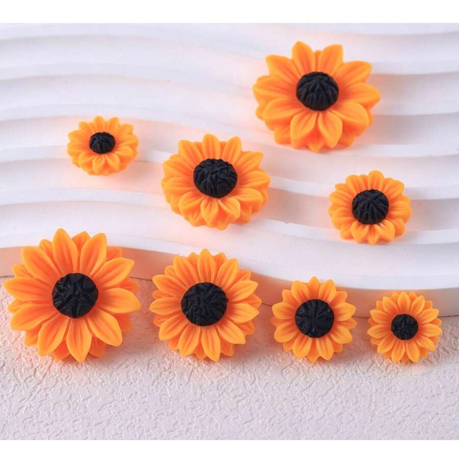 向日葵饰品、DIY发夹、发带、手机壳、手工材料、树脂花、小雏菊 - 多色 - 查看 1