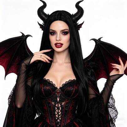 Unisex Long Straight Synthetic Wigs, Natural Straight Hair Wigs For Women Men, Heat Resistant Fiber Natural Looking Cosplay Wig, No Shedding No Tangling, Easy To Style, Perfect For Holiday Party, Daily Wear, Killer Evil Witch Queen Princess Costume, Anime Show, Comic Con & Gift For Her/Him, Multiple Lengths & Colors (White/Black/Brown) Available