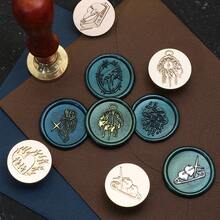 Dark Punk Heart Series Wax Seal Stamp - Perfectly Suitable For Love Letters, Invitations, Holiday Cards, Diaries, Scrapbooks, DIY Crafts - Gold - View 3