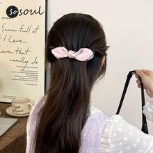 Kẹp tóc nơ nhỏ xinh dành cho nữ, thích hợp sử dụng hàng ngày, ở nhà, trường học, bãi biển, văn phòng, tiệc tùng, kỳ nghỉ, sinh nhật, tựu trường, năm mới, Ngày Valentine, Ngày của Mẹ, Giáng sinh, đám cưới, lễ hội âm nhạc, lễ tốt nghiệp, mùa xuân/hè. - Hồng - Xem 3