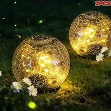 1/2/4pcs Outdoor Solar Lights, Outdoor Solar Floor Lights - Cracked Wishing Ball, IP44 Waterproof, 1500mAh,Smart Light Sense, Bright LED Lights Can Create A Decorative Atmosphere For Your Garden, Terrace, Deck, Steps, Walls And Driveway - LWD - View 11