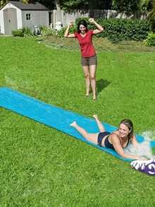 Tobogán de agua inflable de PVC, tabla de surf de agua, tobogán de agua con rociador individual/doble para exteriores - Multicolor - Ver 3