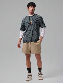 Áo thun nam Jordan Brooklyn kiểu dáng rộng, họa tiết graffiti nhuộm tie-dye, mã sản phẩm IF3158-068 - Xám sắt - Xem 6