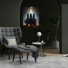 Kit de Pintura de Diamantes - Tema Navideño con Diseño de Bruja, Incluye un Diseño Completo de Arte de Diamantes Redondos - Lienzo Fácil de Seguir para Decoración del Hogar. Un Regalo Perfecto para el Día de la Madre, el Día del Padre, Halloween, Navidad - Enmarcado - Ver 2