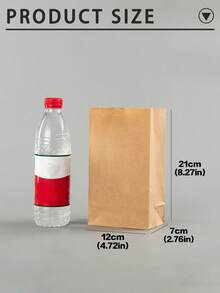 10个/25个装牛皮纸食品袋，食品包装袋，三明治袋，防油一次性食品袋，适用于汉堡、甜点、炸鸡等 | 防漏零食包装 - 彩色 - 查看 8