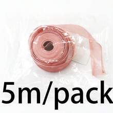 5m/Roll 2.5cm Wide Satin Ribbon, Gift Wrapping, Baking Decor Ribbon, Valentine's Day Gift Bouquet Wrapping, Wedding Decor, Hair Accessory Decor, Handmade DIY - Flesh Pink - View 9