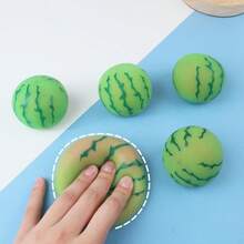 Chunky Color Changing Watermelon Squishy Slow Rebound Stress Relief Soft TPR Fruit Shape Kawaii Sensory Fidget Decompression Daily Gift - Color Changing Watermelon - View 3