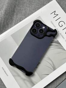 1pc Luxury Designer Alien Arc Phone Case + Glass Camera Film Compatible With Iphone 16 15 14 13 Pro Max Plus Cool Camera Protection Anti-Drop Soft Silicone Cover - 黑色 - 查看 10