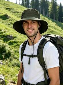 1顶男女通用可折叠可调节遮阳帽，防风，适合徒步旅行和日常佩戴 - 戶外漁夫帽 - 查看 6