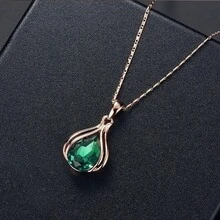 Ladies' Elegant Drop Pendant Necklace And Earring Set, Perfectly Suitable For Weddings, Anniversaries, And Parties - Blue - View 8
