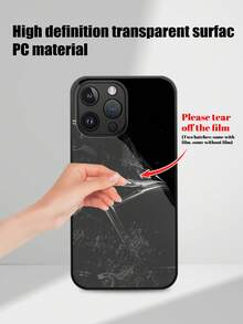 1pc Customized Photo Phone Case Compatible With 16 Pro Max/17 Pro Max/17 Air/17/15 Pro, S24 Ultra/S25, Suitable For Father, Mother, Couple, Pet, Friend, Ideal Gift For Him, Her, Boyfriend, Girlfriend, Family, Friends, Grandparents, Anniversary, Birthday, Photo Collage - Black - View 3