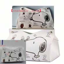SNOOPY 1个可爱纸巾盒，适用于家居客厅卧室，多功能收纳餐巾纸盒，圣诞节礼物，圣诞装饰 - 彩色 - 查看 10
