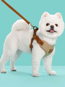 狗狗胸背带套装，适合中大型犬，防拉扯可调节宠物胸背带，反光训练用，易于控制的宠物背心 - 彩色 - 查看 11