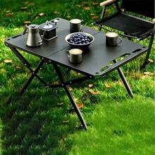 Carbon Steel Tactical Folding Table, Quick Deployment No Assembly Required, Foldable Portable Outdoor Camping Picnic BBQ Driving Table With Storage Bag, Lightweight Tactical Desk - Black - View 2