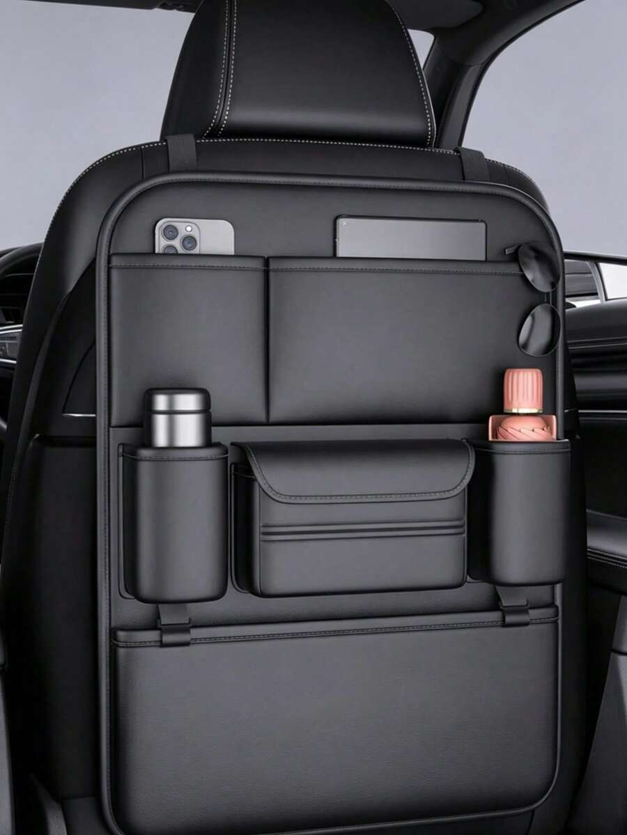 Geantă de depozitare pentru scaunul auto, Geantă suspendată pentru mașină, Geantă de depozitare, Geantă de scule pentru spătar, Geantă de depozitare auto, Accesorii din piele auto - D03-O pungă de depozitare a diamantelor - Vizualizare 1
