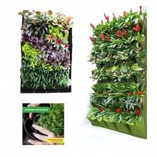 18-Pocket Vertical Garden Planting Bag, Lightweight Wall-Mounted Planting Bag Suitable For Indoor And Outdoor Use, Modern Hanging Planter Rack For Balcony And Yard, Multipurpose Tool For Planting Herbs And Vegetables - Multicolor - View 4