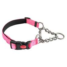 Martingale Dog Collar With Stainless Steel Chain And Reflective Nylon, Adjustable No Pull Training Collar, For Small Medium, And Large Dogs - Hot Pink - View 11