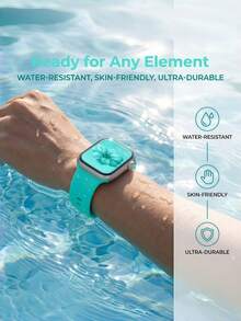 6条柔软硅胶防水替换表带，兼容 41mm、40mm、38mm、45mm、44mm、46mm、42mm、49mm，男女通用，适用于 Ultra、SE、Series 10、9、8、7、6、5、4、3、2、1 - 多色4 - 查看 3