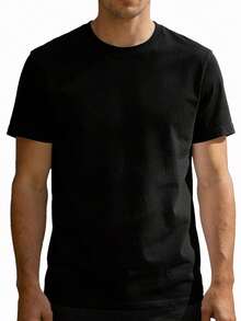Greek Hoplite Spartan Soldier Gladiator In Battle Stance T Shirt_1[Cool Design] Street Trending Style Women'S Tee Comfortable Cotton Round Neck Shorts Same Gender Design And Sleeves Men'S T Shirts - 黑色 - 查看 4