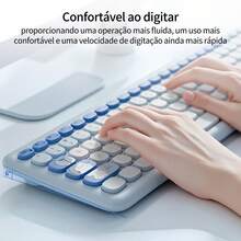 Mofii 666PRO 2.4G Wireless Keyboard And Mouse Set, Ergonomic Design, Plug And Play USB Connection, Fashionable And Cute Appearance, Silent And Comfortable. Batteries Not Included, Requires 1 AA Battery For Mouse And 1 AAA Battery For Keyboard Separately. - 查看 5