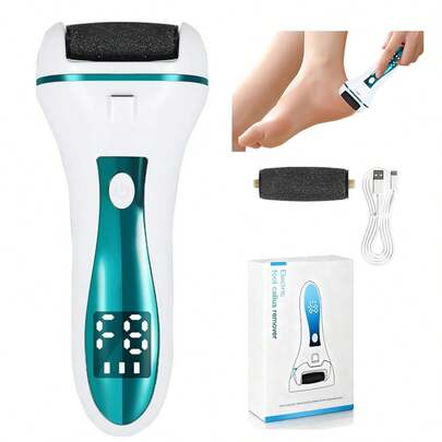 Máy mài gót chân điện sạc pin Type-C 500mAh, dụng cụ chăm sóc chân loại bỏ vết chai sần.