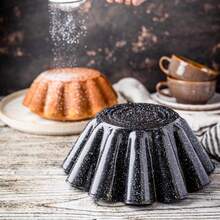 Cake Baking Tin, Metal, With Non-Stick Coating, Black, Diameter 23.5 Cm - View 8