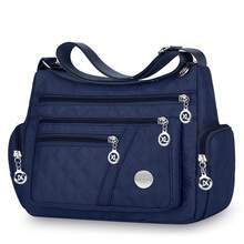 Square Unisex Crossbody Bag, New Large Oxford Cloth Shoulder Bag, Fashionable And Versatile [Zipper Random] - BJ1686 Black - View 11