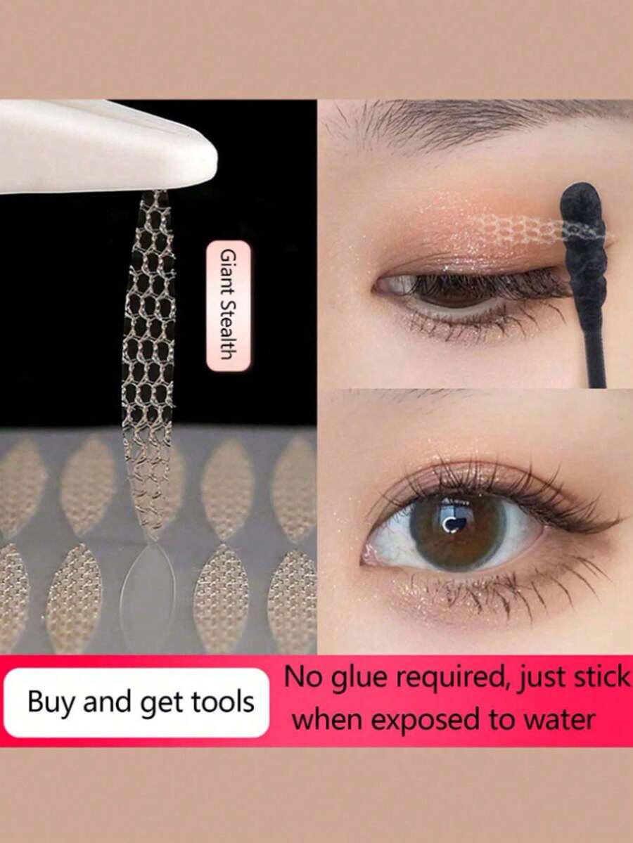 144/240/480/720pcs Eyelid Tape Sticker Invisible Double Fold Eyelid Lace Paste Clear Beige Stripe Self-Adhesive Natural Eye Tape Makeup Tool