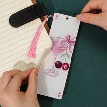 可爱粉嫩的少女风亚克力书签，设计创意十足，饰有蝴蝶结、樱桃和鸡尾酒图案，是送给女性阅读爱好者、爱书人、朋友和闺蜜的完美礼物。 - 均碼 - 查看 10