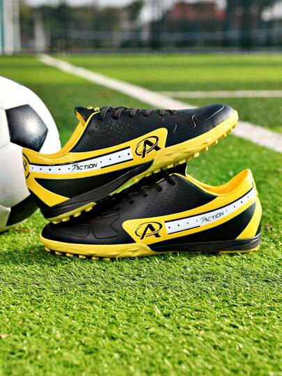 1 par de tacos de fútbol con tachuelas para adultos y jóvenes, zapatos de césped blando para exteriores de suela baja, botas de fútbol profesionales, zapatos de fútbol campus ligeros, tacos de fútbol de alto rendimiento especializados, directa de fábrica, disponibles en varios colores
