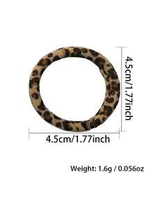 MH 10个/20个/30个装动物纹无缝毛巾环，豹纹和斑马纹图案，适合日常使用 - 彩色 - 查看 5